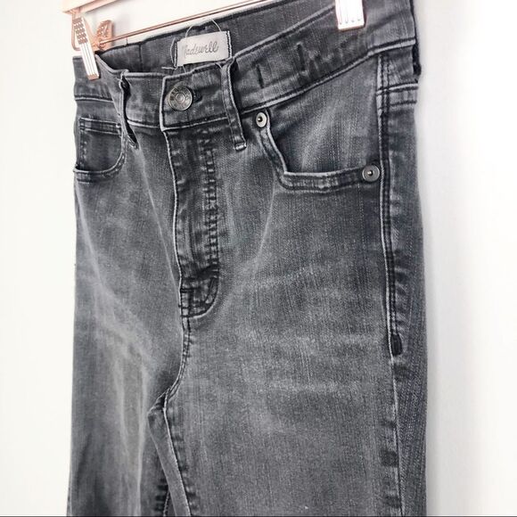 MADEWELL | 9” High Rise Skinny Jeans Black Gray Distressed Denim Women’s Size 27 - Picture 3 of 11
